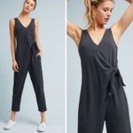 Anthropologie Saturday Sunday Daytripper Wrap Front Tie Jersey Knit Jumpsuit XS Gray Photo 3