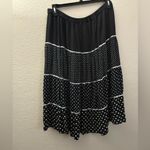 Cathy Daniels Vintage Tiered Boho Polka Dot Maxi Skirt XL Photo 5