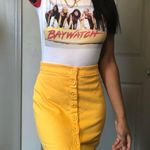 Forever 21 Yellow Button Down Skirt Size Small Photo 1