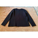 Talbots  Petites Black Zip Front Knit Jacket Top Long Sleeve Women’s LP Photo 4