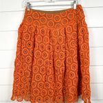 Moulinette Soeurs NEW Anthropologie Tuberosa Orange Lace Skirt 8 MSRP $188 Photo 11