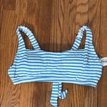 Jessica Simpson  Sunshine Stripe Retro Bikini Top Bluebell Stripe Size L NWT Photo 2