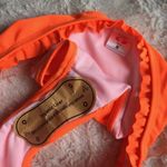 Shekini Neon Orange Ruffle Bandeau Two Piece Summer Beach Bikini NEW Photo 10