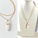 Urban Outfitters  Dainty Celestial Gold Crystal Pendant Layered Necklace NWT Photo 1