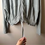 Free People Movement Trekking Out Zip Up Boho Athletic Hooded Sweatshirt Size S Blue Photo 5