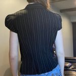 BCX pinstripe button blouse  Photo 3