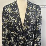 Scotch & Soda NWT Size L Black Yellow Floral Draped Blazer Belted Garden Girl Photo 15
