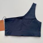 Girlfriend Collective  Bianca Sports Bra One Shoulder Skyline Blue Size XL NEW Photo 3