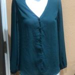 Just Fab women’s green button up blouse Available Photo 2