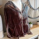 Johnny Was Ashton Hooded Ombre Pearl-Snap Silk Blend Velvet Jacket Size XS Photo 3