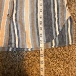 Ellen Tracy  Womens Small Striped Button Up Tie Sleeve Tunic‎ Blouse Top Photo 3