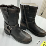 Womans Pb3 NWOT The Drop Midcalf Boots 8 Brown Side Zip Heel Buckle Accent Photo 0