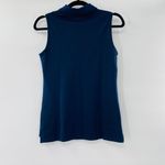 Tory Burch NEW Sport Performance Pique Sleeveless Collared Blue Polo Shirt XL Photo 3