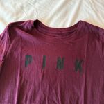 PINK - Victoria's Secret PINK Victoria’s Secret Burgundy T-Shirt Size Small Photo 2