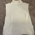 ZARA  Cream Turtleneck Sweater Vest Photo 0