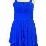 David's Bridal Womens Bridesmaid Party Dress Chiffon Layered Skirt Blue Size 14 Photo 0