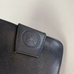 Vintage Piato Black Genuine Leather Trifold Wallet Embossed Logo Compact Photo 2
