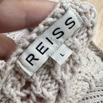 Reiss Open Knit Scoop Neck Beige Cableknit Sweater Size Large Photo 9