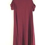 American Eagle Soft & Sexy Mini Dress A Line Cold Shoulder Burgundy XS Photo 0