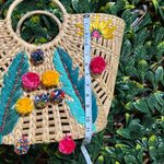Roller Rabbit  Multicolor Boho Straw Bag Medium Size Photo 5
