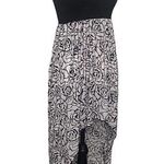 🆕 High Low Strapless Black Roses Floral Smocked Tube Top Dress Large Photo 0