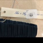 She & Sky Emerald green Pleated Shorts Photo 3