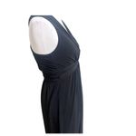 White House | Black Market Black Cocktail Party Maxi Dress Size 4 Cross Back Photo 6