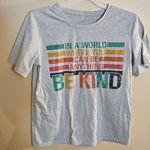 Large Be Kind Positive Saying Graphic Tee Gray Photo 0