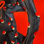 Boden Red Leather Satchel Top‎ Handle Shoulder Bag Tassel Accent Designer Style Photo 4