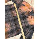 Oversized Bleached Plaid Flannel Shirt Women's Medium Grunge Hipster Pink Photo 6