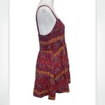 Forever 21  Red Paisley Smocked Abstract Tank Dress Large Photo 9