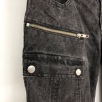 Marc Jacobs Washed Black Cargo Pocket Cropped Zippered Jeans Pants size 2 Photo 2