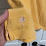 Lilly Pulitzer  Polo Shirt Womens Large Golf Casual Preppy Gold‎ Pink Trim Photo 5