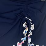 Profile by Gottex Palm Springs SZ 16 Swim Skirt Side Slit Ruffled UPF 50+ Blue Photo 3