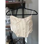 Bardot Eva Bustier Satin Corset Top Champagne Womens Size 8 Photo 4