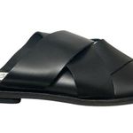 Clarks NIB! Women's Willow Art Leather Flat Black Sandals - Size 6.5 Photo 5