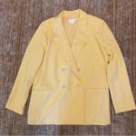 Anthropologie Maeve By  Double Breasted Blazer Jacket in Yellow, size 12 Photo 4