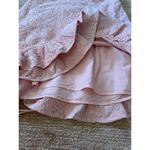 MINKPINK  Pink Embroidered Mini Dress Women’s S/M Spaghetti Straps Ruffle Hem Photo 7