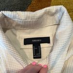 Forever 21 Off White Shacket Shirt Jacket Cropped Textured Material Size Medium Photo 2