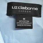 Liz Claiborne  NWT Light Blue Button Down Long Sleeves Top Wrinkle Free SZ M Photo 7