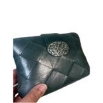 Brighton Hard Case Clutch Handbag Evening Purse Dark Gray Rhinestones Magnetic Photo 4