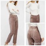 Free People  Velvet Crop Pants, Mauve, Size 28 Photo 10