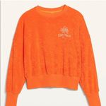 Old Navy New with Tags Stay Palm Cropped Long Sleeve Slub Knit Terry Sweatshirt Photo 0