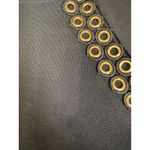 Good American Black Ribbed Knit Bodycon Dress with Grommet Detail Size 5 Photo 3