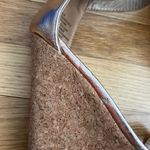 Shoedazzle Dalia Metallic Cork Wedge Heels Photo 4