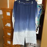 COLOR ALIEN FRENCH TERRY DIP DYE RAGLAN SLEEVE TOP & LOUNGE PANTS SET SIZE SMALL Blue Photo 8