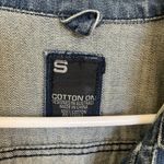 Cotton On  Womens distressed Denim Vest Jacket Size S Blue Sleeveless Pockets Photo 4