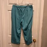 Tommy Bahama Women's Teal Stretch Cotton Capri Pants Size 14 Resortwear Beach Photo 4