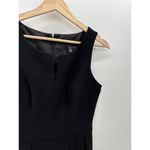 White House | Black Market Women 4 Black Fit Flare Knee Length Dress Pleat Cut Out Photo 4