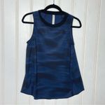 Athleta Women Zephyr Tank Top Black Blue Blurred Camo Printed Pattern Sz XS 156 Photo 1